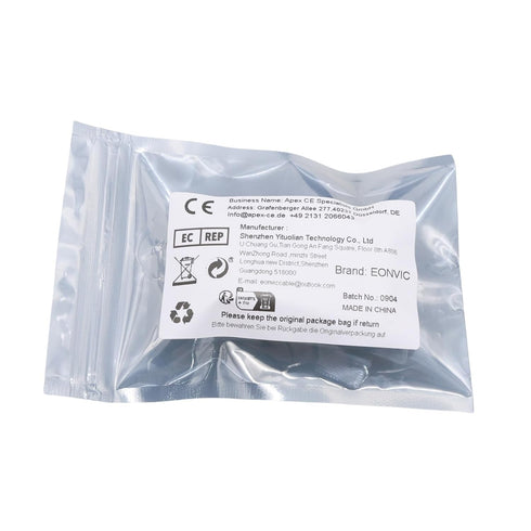 Eonvic Industrial M12 4 Pin Male to Female Sensor Cable, A Code Straight Aviation Connector, Electrical Cable