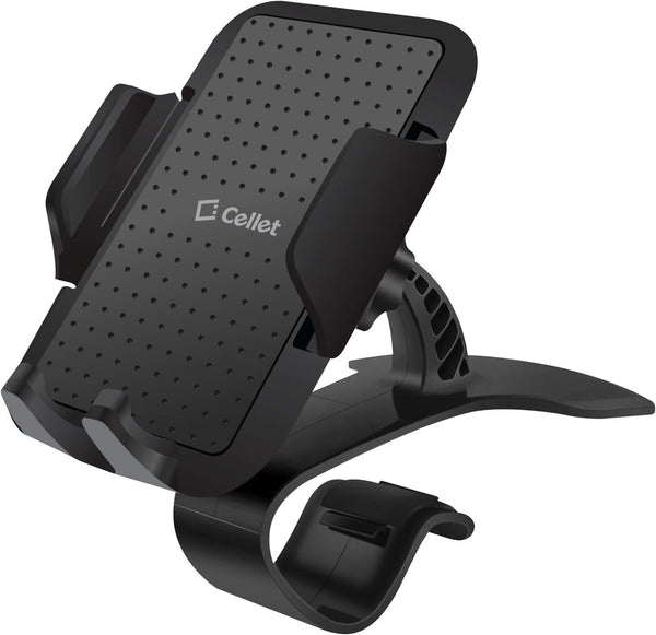 Cellet Adjustable Car Dashboard Smartphone Clip In Mount Compatible for iPhone 13 Pro 12 Pro Max Mini SE Galaxy S21