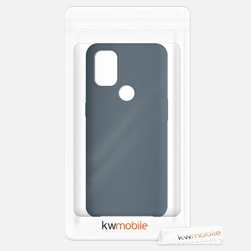kwmobile Case Compatible with OnePlus Nord N10 5G - TPU Silicone Phone Cover with Soft Finish - Dark Slate