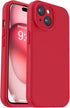 Vooii iPhone 15 Plus Case, Red Upgrade Liquid Silicone with Enhanced Camera Protection and Soft Anti-Scratch Lining