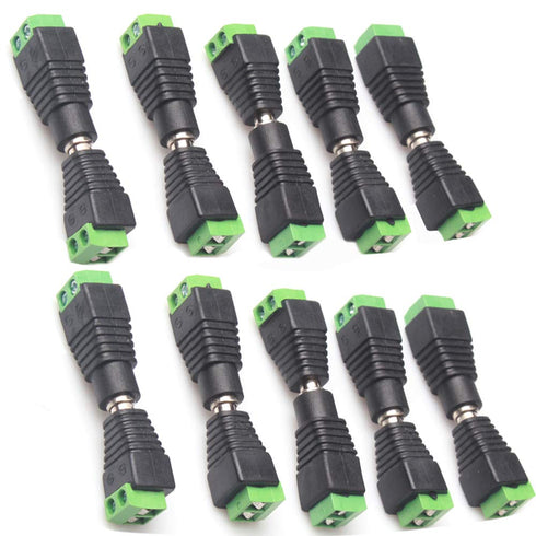DC Power Connector 20 Pairs, 12V Male+Female 2.1x5.5MM DC Power Jack Plug Adapter for CCTV Camera