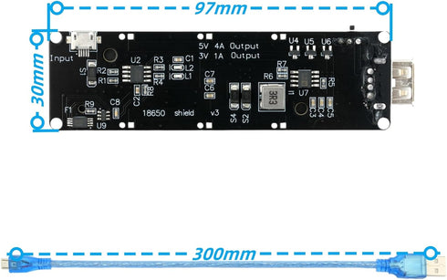 MTDELE 1Pcs V3 1 3V/1A 5V/2A 18650 Battery Holder Shield Holder Development Board USB Battery Charging Module