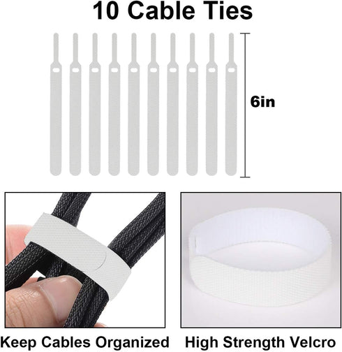 DUNCHATY 3 Pack Cable Management Box Organizer, Large Medium Small Cord Hider Box for TV Wires, Computer, Router, USB