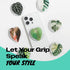 On The Grip (Albo OnTheGrip Compatible with Magsafe Magnetic Cute Acrylic Tropical Leaf Design Collapsible Mobile Phone