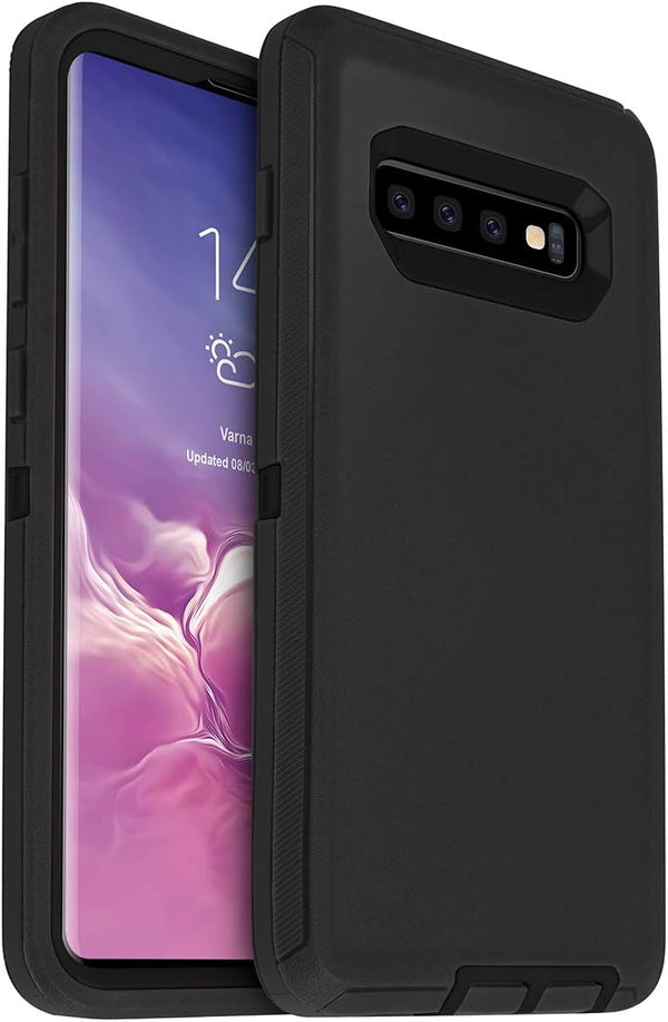 AICase for Galaxy S10 Plus Case, Drop Protection Full Body Rugged Heavy Duty Cover for Samsung Galaxy S10 Plus Black