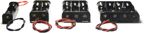 (Pack of 8) AAA Battery Holder Bundle, 2Pcs Single AAA, 2Pcs 2X 1.5V, 2Pcs 3 AAA, 2Pcs 4X 1.5V Battery Holders