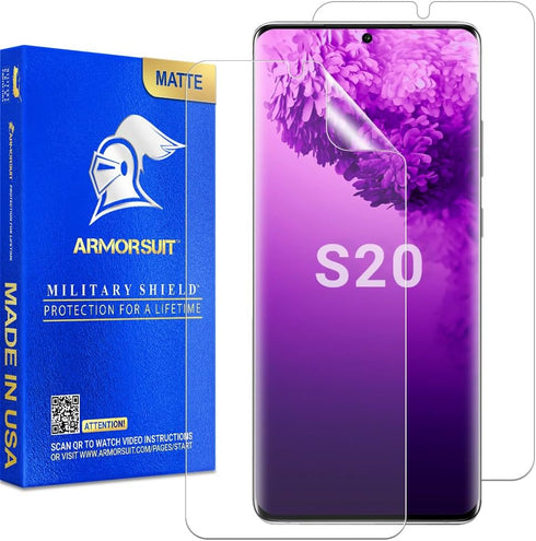 ArmorSuit 2 Pack Anti-Glare Screen Protector Designed For Samsung Galaxy S20 5G (6.2") Case Friendly MilitaryShield