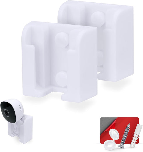 2-Pack Wall Mount for Galayou G7 Cam 2K Baby Monitor - Easy Install Holder Bracket, Adhesive & Screw-in Mounting