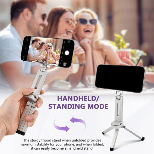 YOSINXU Smartphone,360 1/4" Magnetic Tripod Portable Cellphone Stand for Recording Travel, Compatible with Adjustable