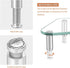 HD01T-003 Hemudu Clear Glass Computer Monitor Riser / Triangle Desktop Universal Corner Stand for Computer Monitor