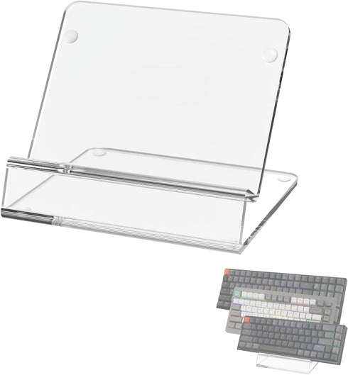 Geekria Keyboard Stands, Transparent Acrylic Mechanical Keyboard Display Stand, Gaming Keyboard Holder