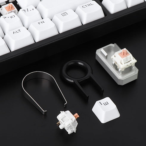 RUNJRX Switch Opener for Cherry MX, Akko, Gateron, TTC, Kailh Panda Mechanical Keyboard Switches (Silver)