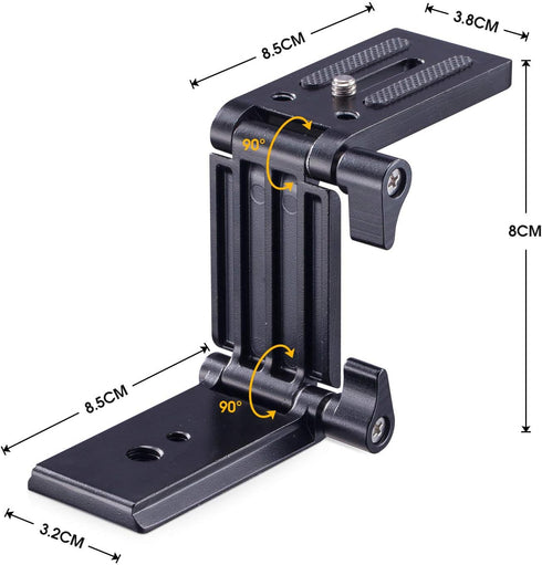 Universal Flex Tilt Head Z Mount Bracket for Arca-Swiss Tripod Head, Quick Release Plate for DSLR Camera