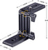 Universal Flex Tilt Head Z Mount Bracket for Arca-Swiss Tripod Head, Quick Release Plate for DSLR Camera