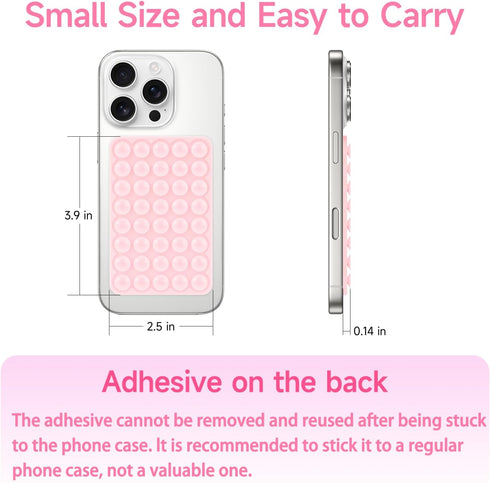 Yojaro Silicone Suction Phone Case Mount, Non Slip Suction Cup Phone Holder for Selfies and Videos, Silicon Adhesive