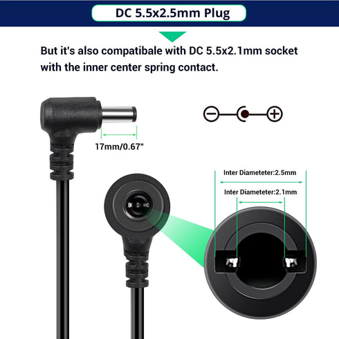 Facmogu 12V 10A Power Supply AC to DC Adapter, 100V-240V to 12V 10A 120W, 5.5x2.5mm & 5.5x2.1mm Tip