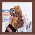 Yatchen iPhone 12 Pro Max Case, Bear Cookie Silicone Protective Cover with Strap Lanyard, Cartoon Kawaii for Women Girls