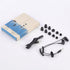 AGPTEK IPX8 Waterproof Black In-Ear Earphones with Coiled Cable & Stereo Audio Extension for Swimming.