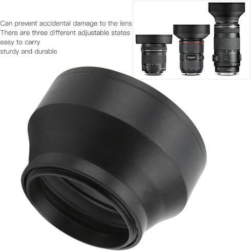 49mm/52mm/55mm/58mm, Universal Camera Lens Hoods Fits for Collapsible Rubber Digital Lens Hood DSLR Lens Shade