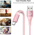 6FT 2 Pack 3A S24 S23 S22 S21 S20 A14 A15 A20 A32 A42 A53 A54, 16 15 PS5(Pink) Aioneus USB C Cable, USBC Cable Fast