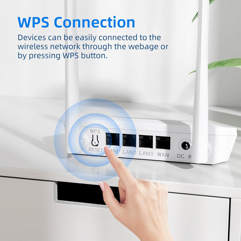U-SPEED N300 2.4G Setup 300Mbps WiFi Router Easy Wireless Internet Network Router, Supports Wireless Repeater, WISP, Up