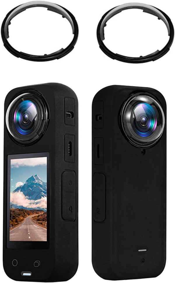 LICHIFIT Rotating Transparent PC Plastic Protective Lens Cover for Insta360 X4 Action Camera