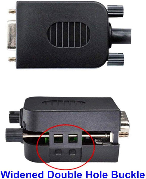 Connector DB9 RS232 D-SUB Female Adapter, Serial 9 Pin Port DB9 COB Breakout Terminal Connector with Case