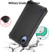 Cricket Debut S2 Case with Tempered Glass Screen Protector, 360 Full-Body Soft TPU Bumper Shockproof Cover
