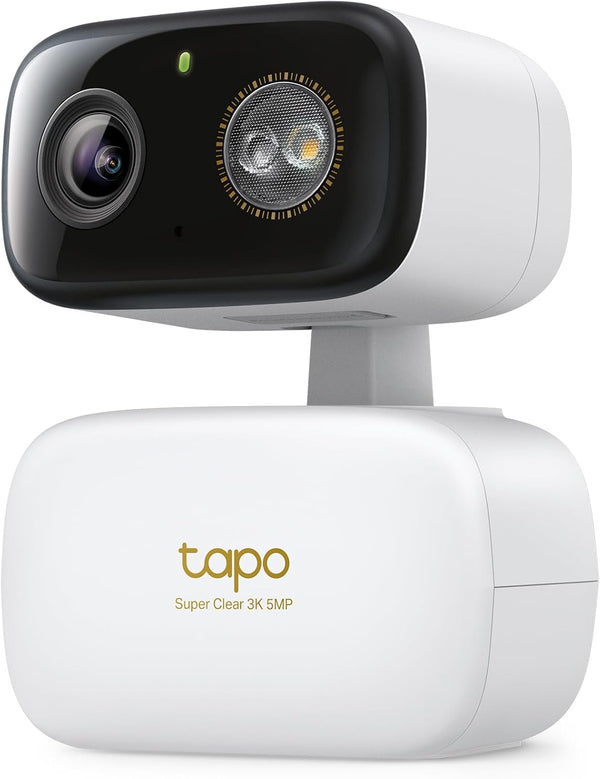 Tapo 3K 5MP Pan/Tilt Indoor/Outdoor Security Camera, Free Person/Vehicle/Baby Cry Detect & 360