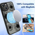 OOK Phone Case for iPhone 13, Black Frosted Shockproof Cover with Cute Sunflower Floral Blooms Design, Compatible with