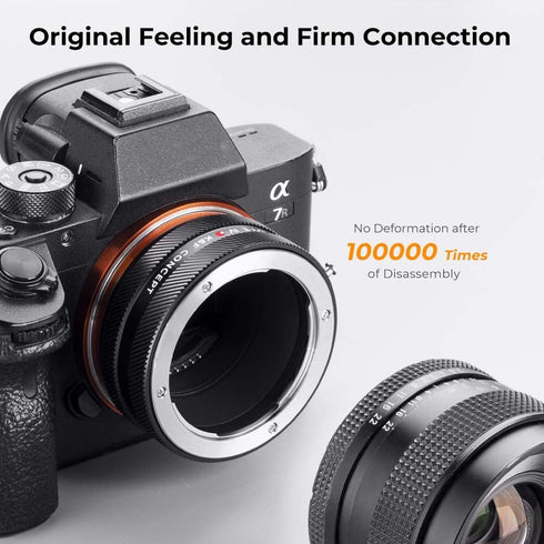 K&F Concept IV PRO C/Y-NEX Lens Mount Adapter, Manual Focus Compatible with Contax/Yashica SLR Lens to Sony-E NEX Mount