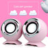 USB Speakers, Mini Wired Computer Speaker, Powered Multimedia Stereo Sound with 3.5mm Audio Jack (Pink)