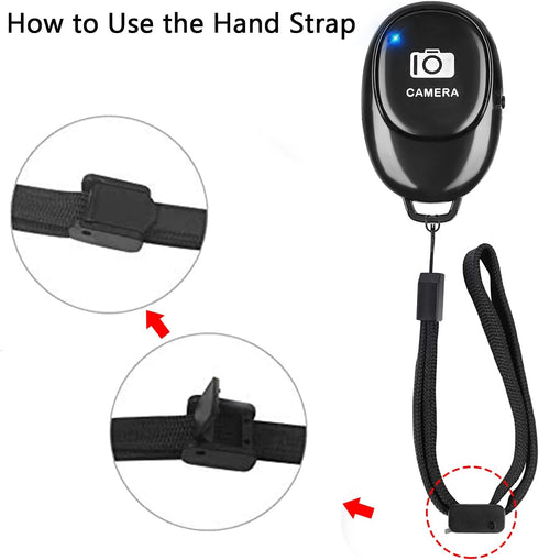 Wireless Camera Remote Control (2 Pack) for Photos & Videos, Compatible with iPhone/Android/iPad/Tablets, Adjustable