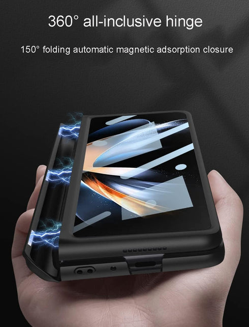 Compatible Case for Samsung Galaxy Z Fold 4 5G - 9H Screen Protector with Hinge Protection and Kickstand