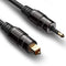 FosPower 24K Gold Plated Toslink to Mini Toslink Digital Optical S/PDIF Audio Cable - 6ft