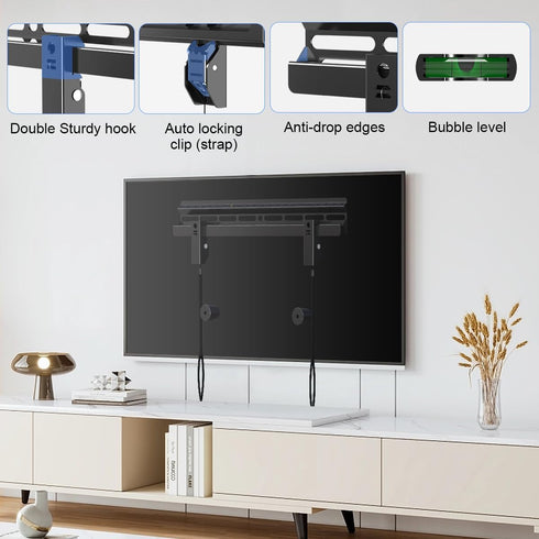 Suptek Studless TV Wall Mount for Most 23-60 Inch TVs up to 99 lbs, Low Profile No Drill TV Mount, Drywall TV Bracket