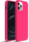 ZUSLAB Nano Silicone Case for iPhone 12 Pro Max - Shockproof Bumper Soft Full Protection Cover, Neon Pink
