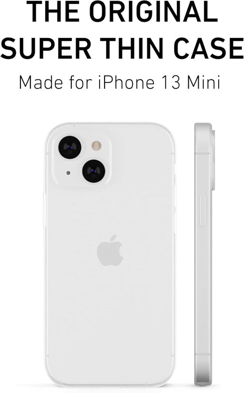 PEEL Flexible Thin Case for iPhone 13 Mini (Clear Soft) - Slim Minimalist Design, Soft Flexible TPU Material