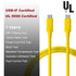 USB C to USB C 3.1 Gen 2 Cable, 100W PD, 10Gbps Data Transfer, 5A Fast Charging, Yellow, 3.3Ft
