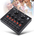 ZHANGLI V8 External Sound Card, USB Live External Sound Mixer Board, Voice Changer Sound Card with Multiple Sound