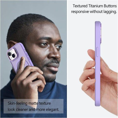 Nvollnoe 15 15(Purple) for iPhone Case Compatible with MagSafe Military Grade Shockproof Heavy Duty Protective