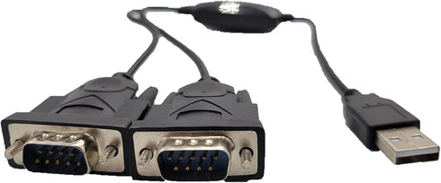 Inc. Plug and Play USB to Dual Serial DB9 Adapter for Windows 10 / Win 8/ 7/ XP/ Vista / Mac (E07-162)