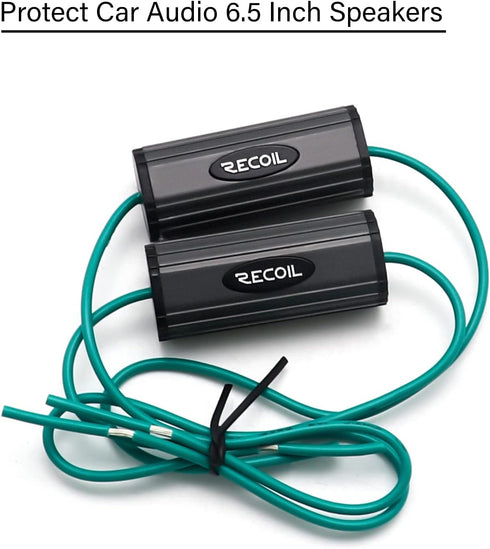 RECOIL BB-65 Bass Blocks Designed to Protect Car Audio 6.5 Inch Speakers, Eliminate Frequencies 0-600Hz at 4Ohms, Pair
