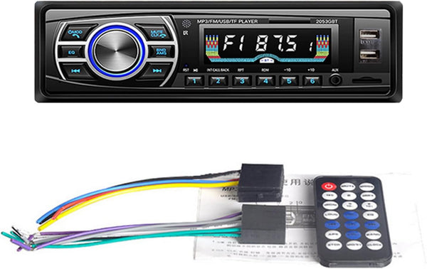 VIGORWORK 12V/24V Car Radio Bluetooth Car MP3 Player 1DIN OLED Color Screen Turner