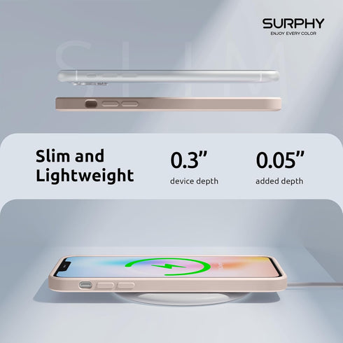 SURPHY iPhone 11 Case - Light Pink Liquid Silicone, Slim Design, Camera Protection, 6.1" for iPhone 11.