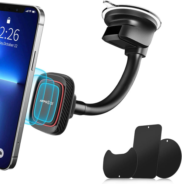 APPS2Car Magnetic Car Phone Holder Mount with 6 Strong Magnets for Most Smartphones & Mini Tablets