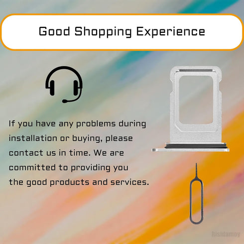 Risidamoy 10 A1865 A1901 A1902 for iPhone X Silver SIM Card Tray Holder Replacement Single SIM Version for iPhone Card