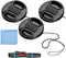 X-SweetDream 49mm Lens Cap Bundle, 3 Pack Universal Snap on Front Centre Pinch