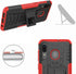 Asuwish Galaxy A20 A30 Case with Kickstand, Tempered Glass Protector, Slim Heavy Duty Rugged Cover for Women - Red
