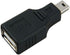 USB 2.0 Type A to Mini USB 5-Pin Adapter - 2 Pack, Black